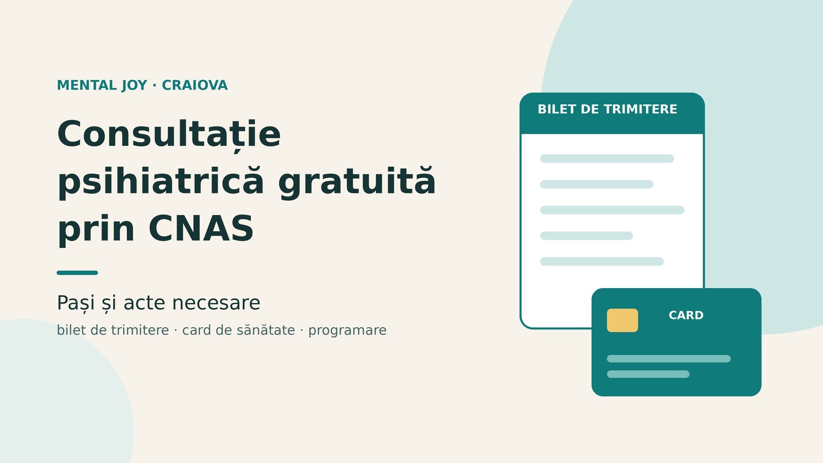 Consultație psihiatrică gratuită prin CNAS